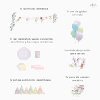 Kit de Decoración para Fiesta - El Bosque De Las Hadas (Rosa Vichy)