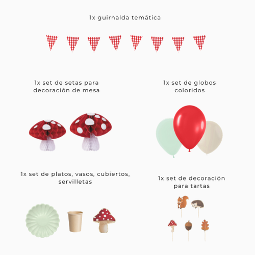 Kit de Decoración para Fiesta - El Bosque Encantado