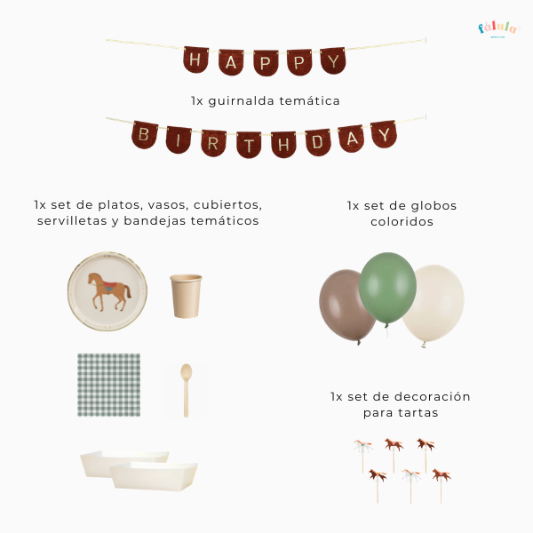 Kit de Decoración para Fiesta - Club Hípico