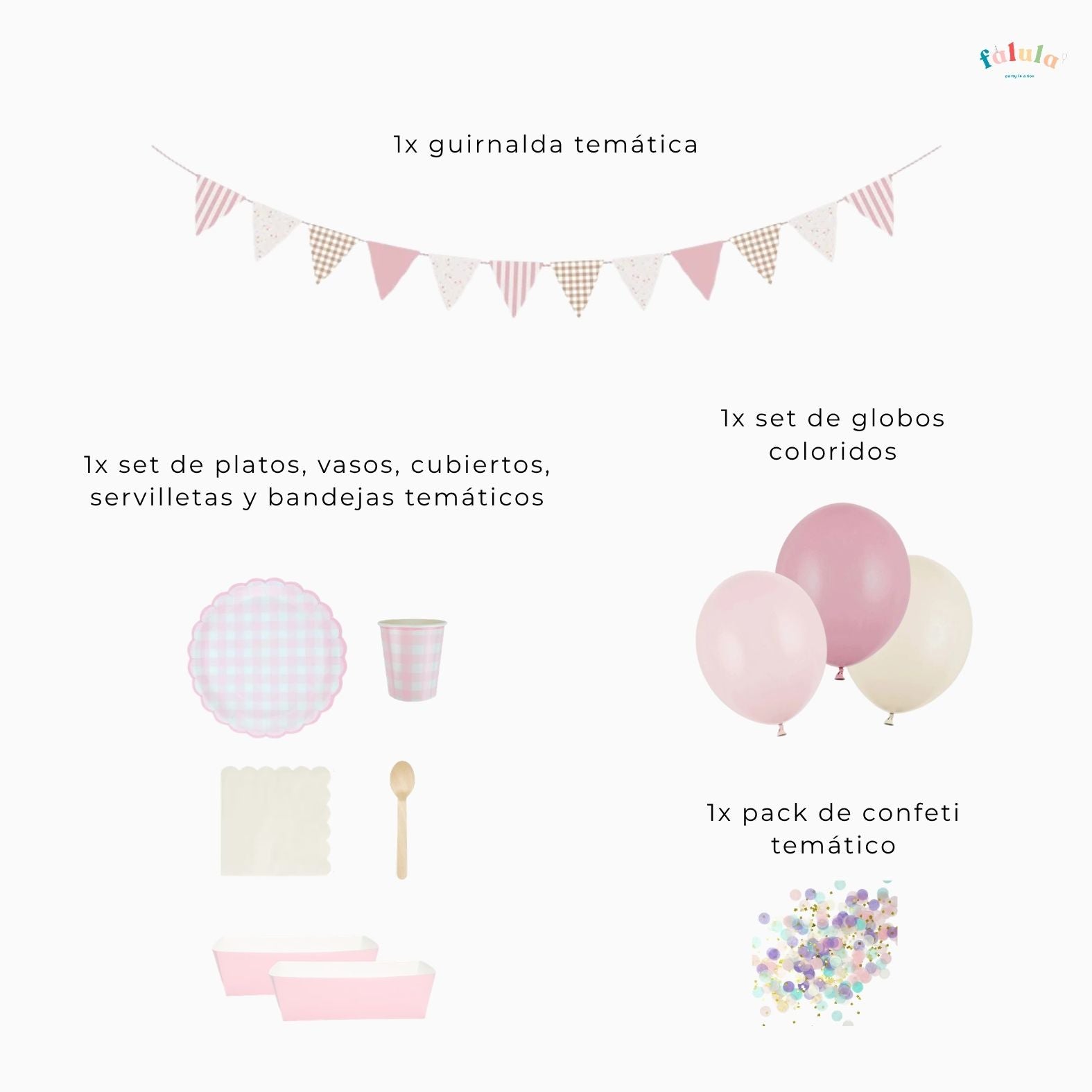 fiesta en pastel - rosa vichy