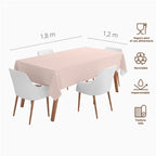 mantel de papel impermeable de vichy salmon y blanco