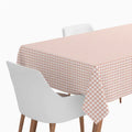 mantel de papel impermeable de vichy salmon y blanco