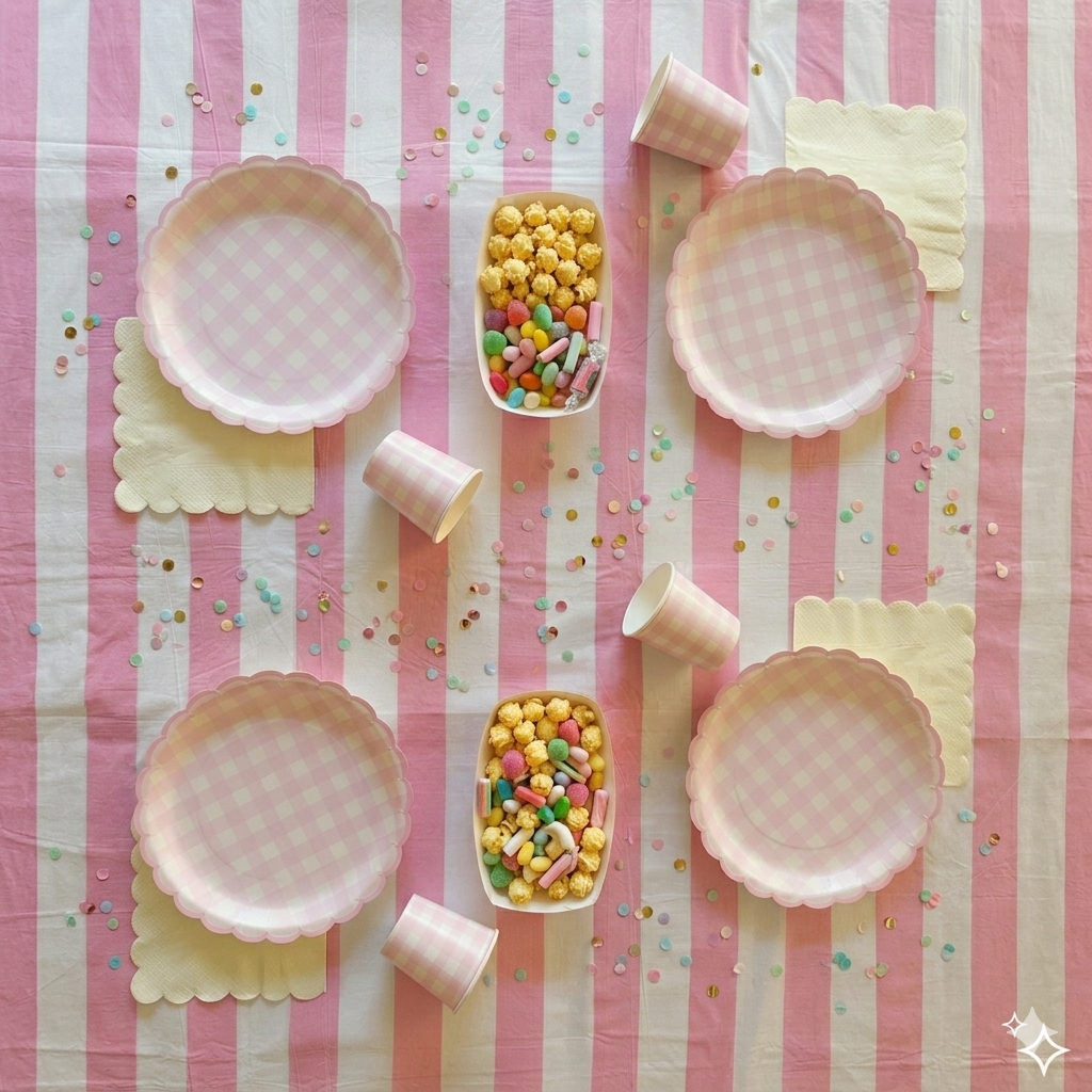 fiesta en pastel - rosa vichy