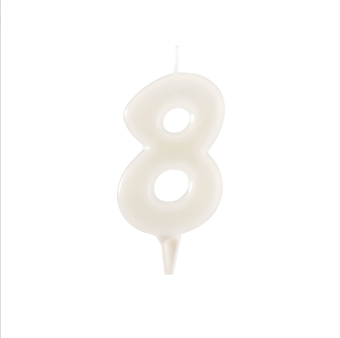 vela de número blanco fosforescente